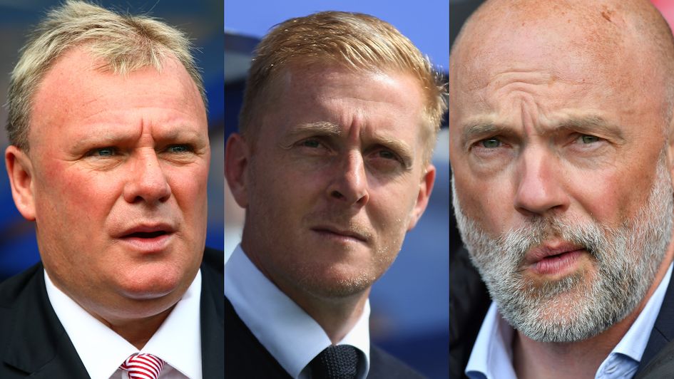 Evans (l), Monk (c) and Rosler can lead their sides to EFL title glory