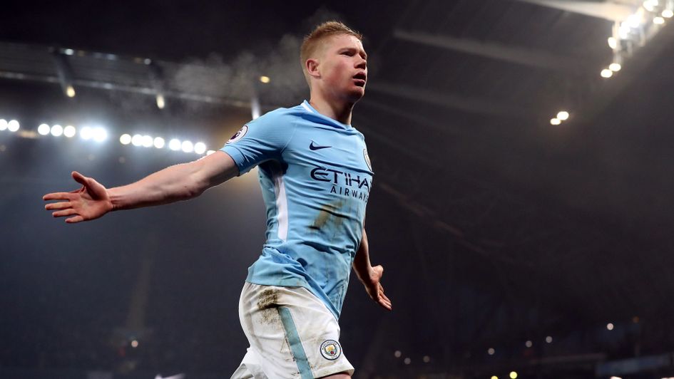 Kevin De Bruyne of Manchester City celebrates
