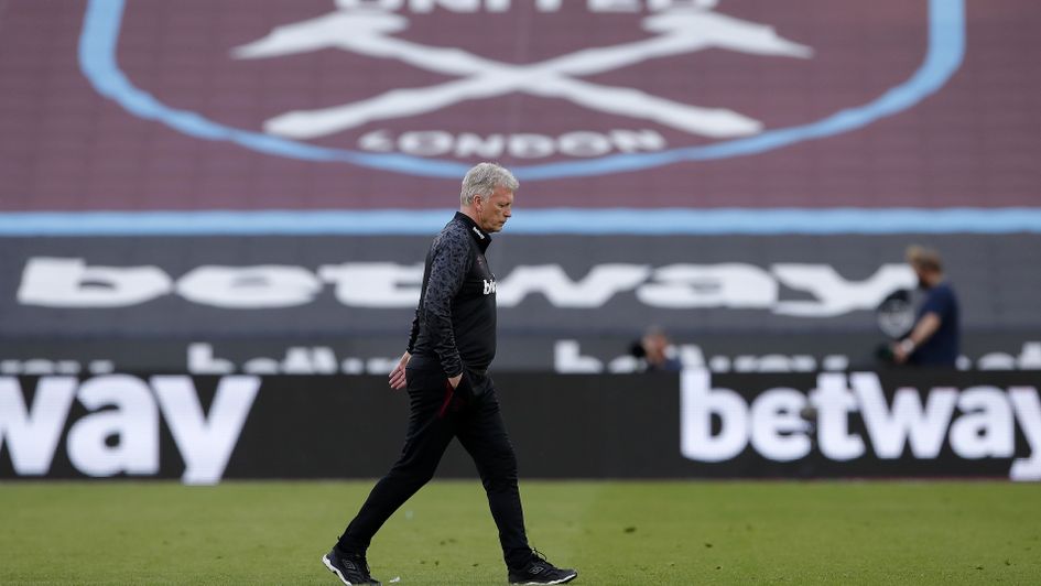 David Moyes dejected after West Ham defeat