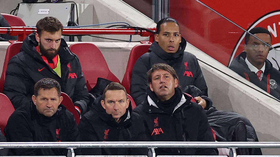 Virgil van Dijk was taken off at half-time