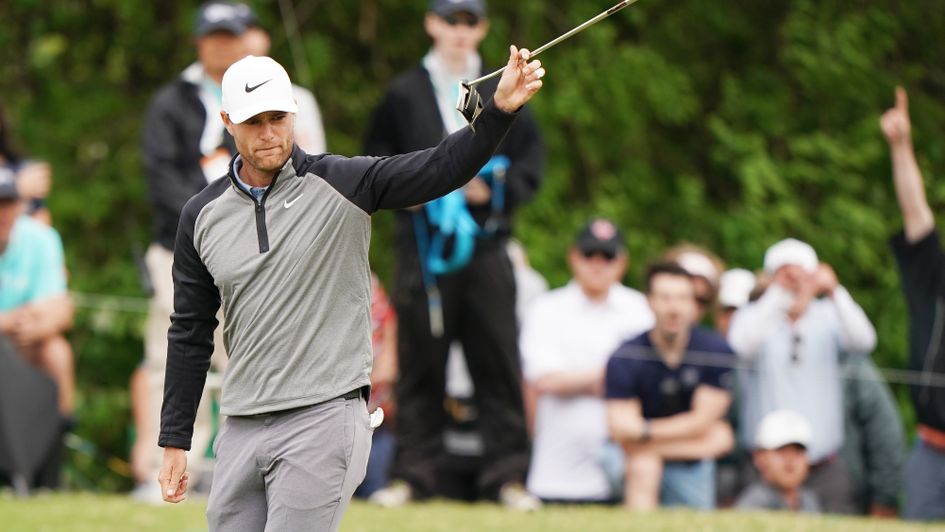 Lucas Bjerregaard on his way to a surprise victory over Tiger Woods