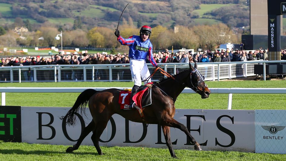 Jerry McGrath roars his approval as Beware The Bear wins the Ultima