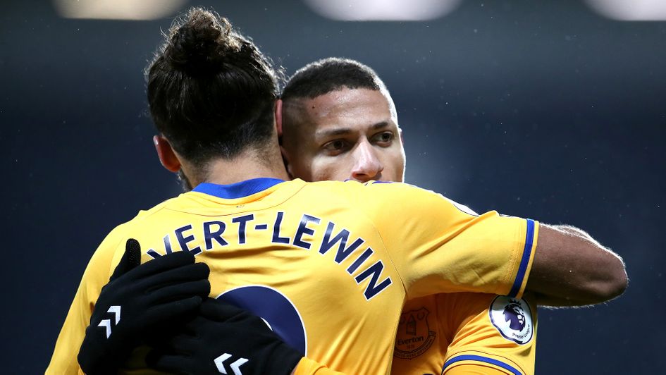 Richarlison celebrates with Dominic Calvert-Lewin