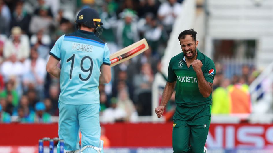 Wahab Riaz celebrates
