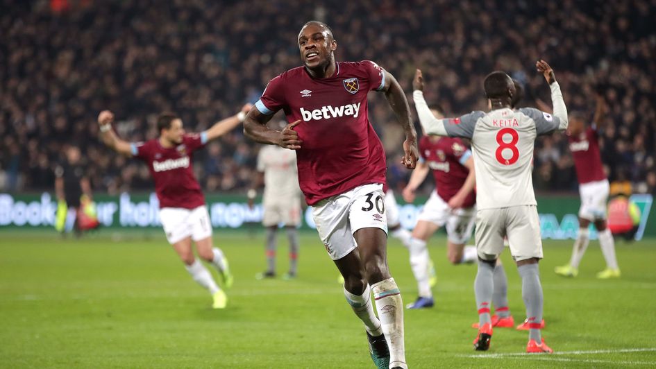 Michail Antonio celebrates