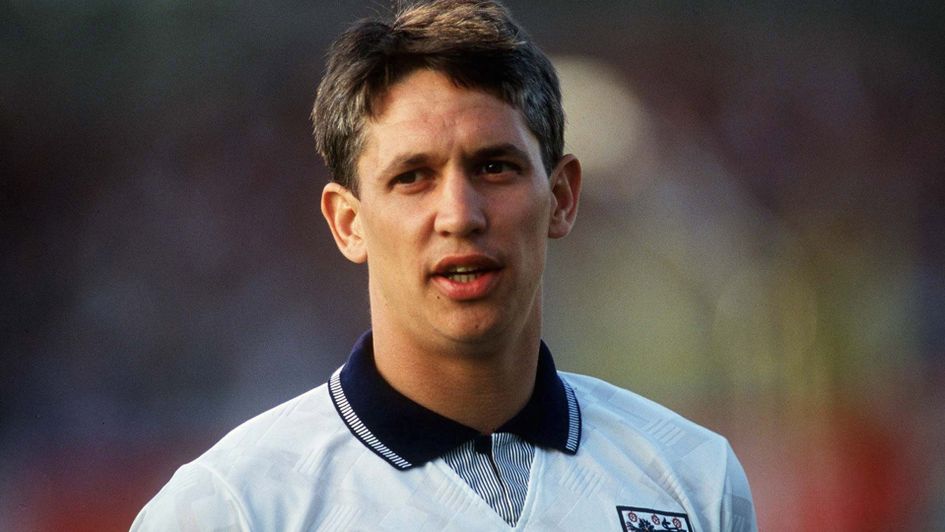 Gary Lineker pictured during his England playing days