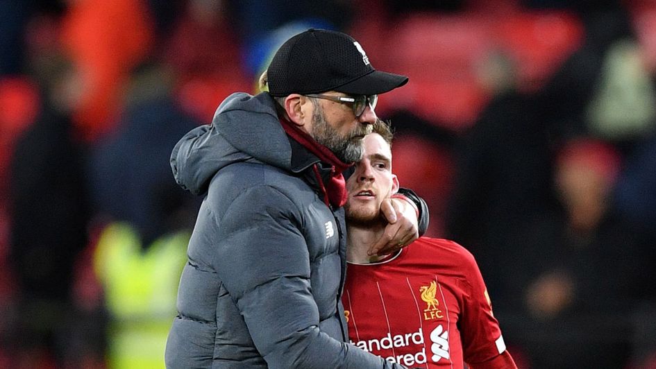 Jurgen Klopp and Andrew Robertson