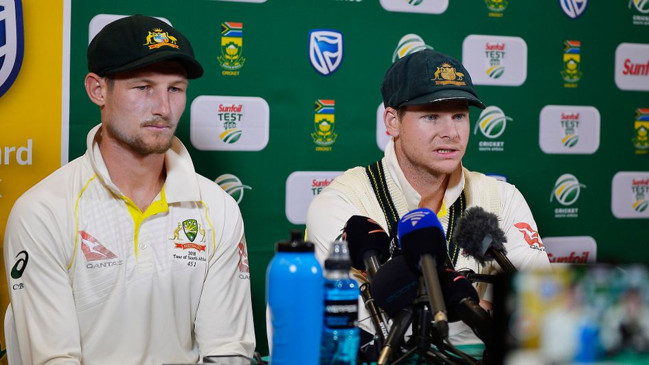 Cameron Bancroft and Steve Smith