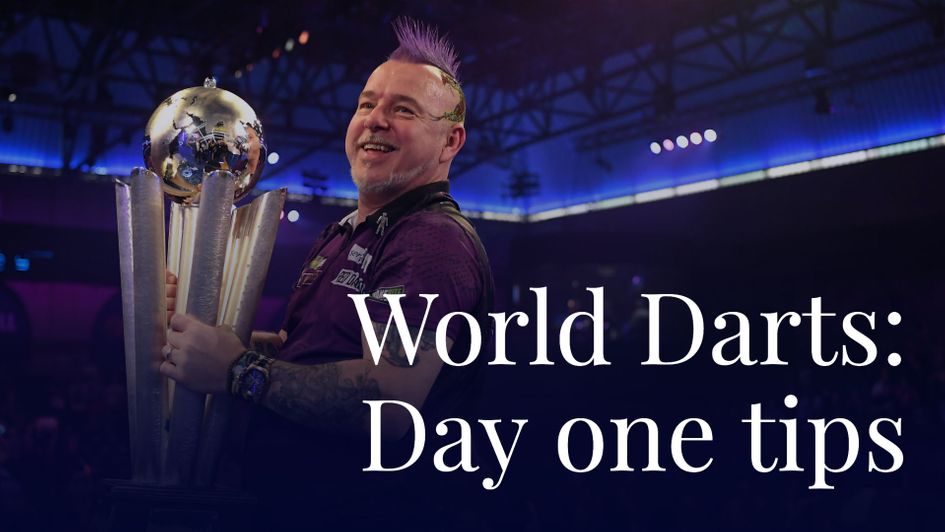 Peter Wright is in action on opening night of the World Darts Championship