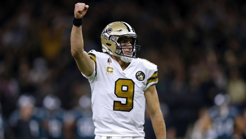 Drew Brees - had plenty to celebrate