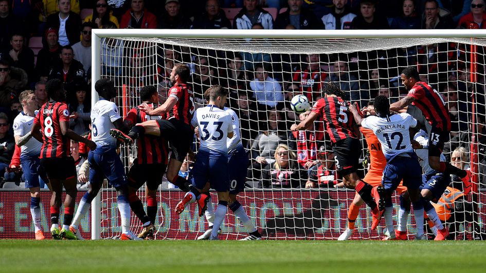 Nathan Ake scores for Bournemouth against Tottenham
