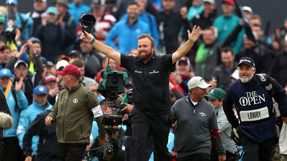 Shane Lowry celebrates his Open triumph