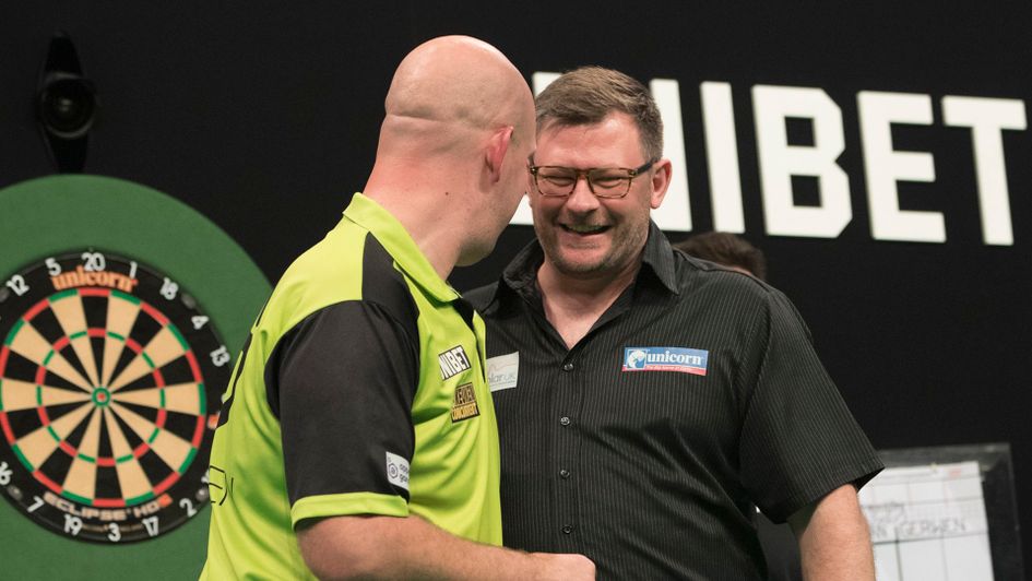 Michael van Gerwen and James Wade (Picture: Lawrence Lustig/PDC)