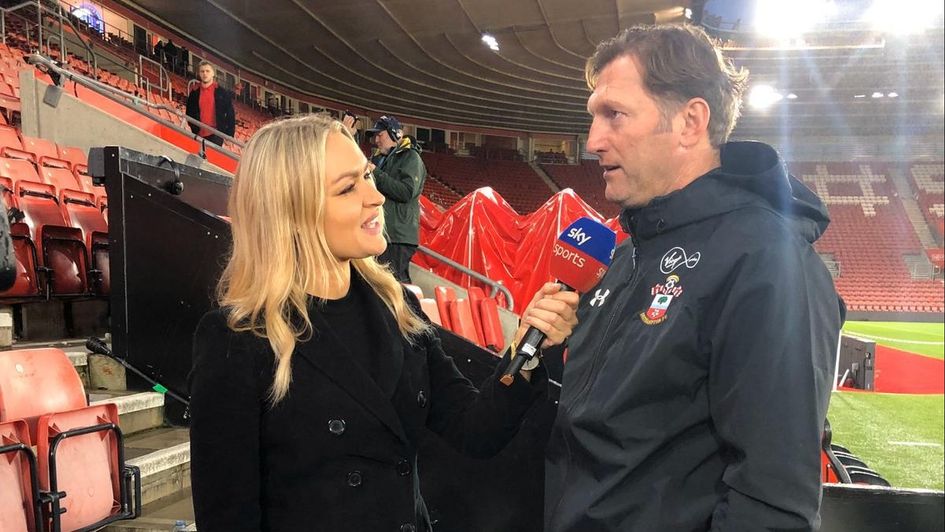 Laura Woods talks to Southampton boss Ralph Hasenhuttl