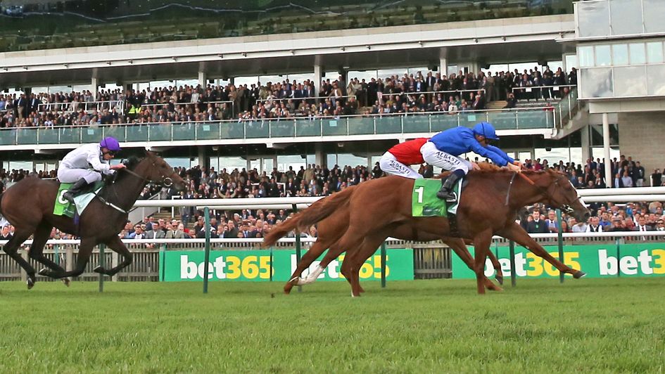 Earthlight winning at Newmarket