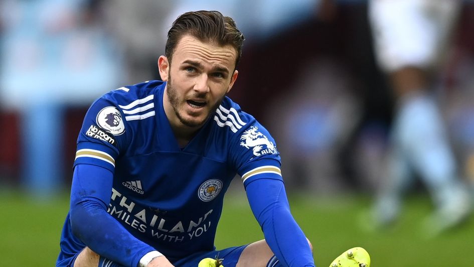 James Maddison picked up a hip injury against Aston Villa in Leicester's last game