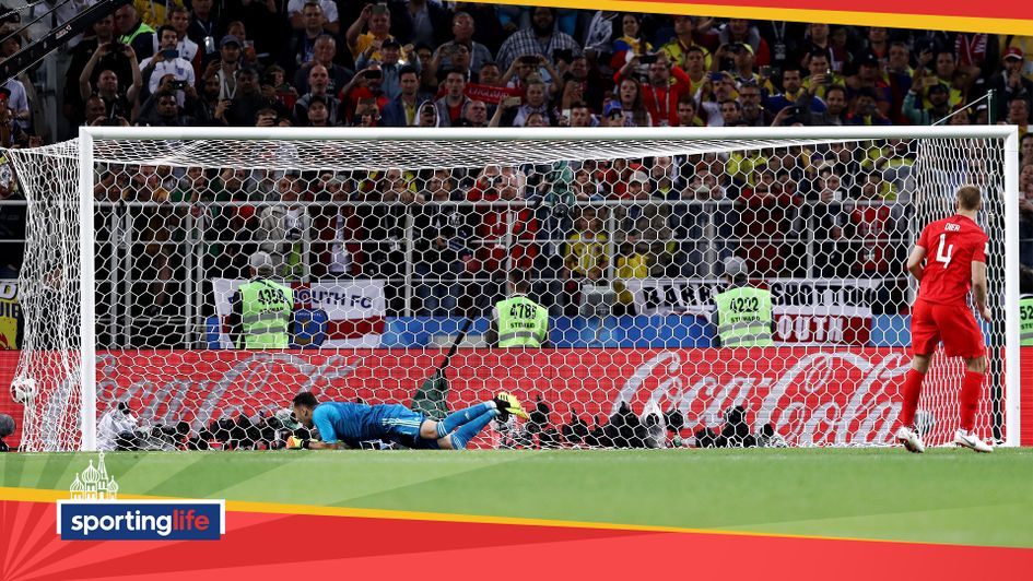 Eric Dier scores the winning penalty for England against Colombia