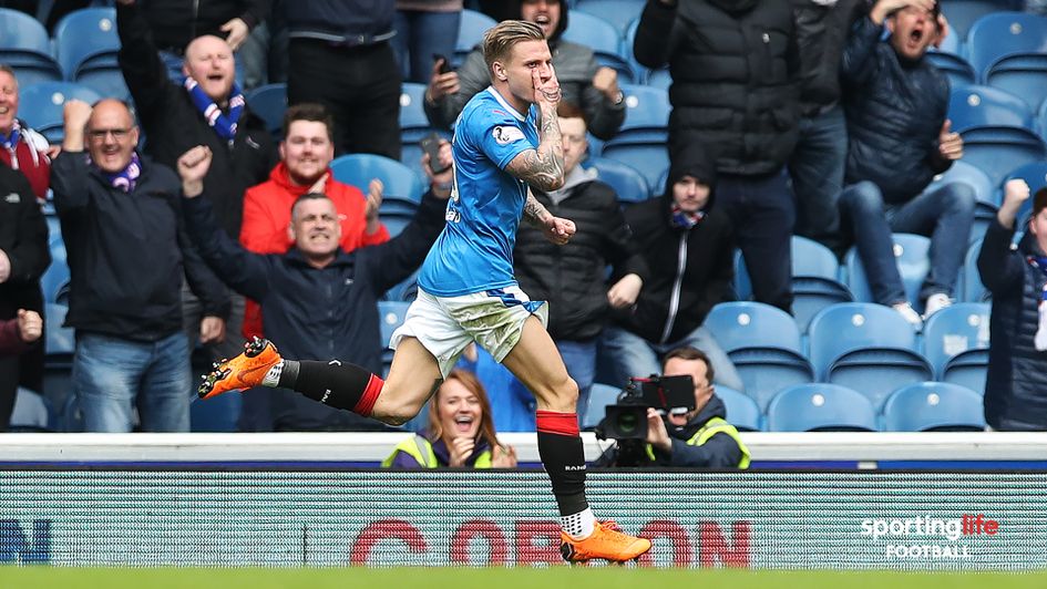 Jason Cummings scores whilst on-loan at Rangers