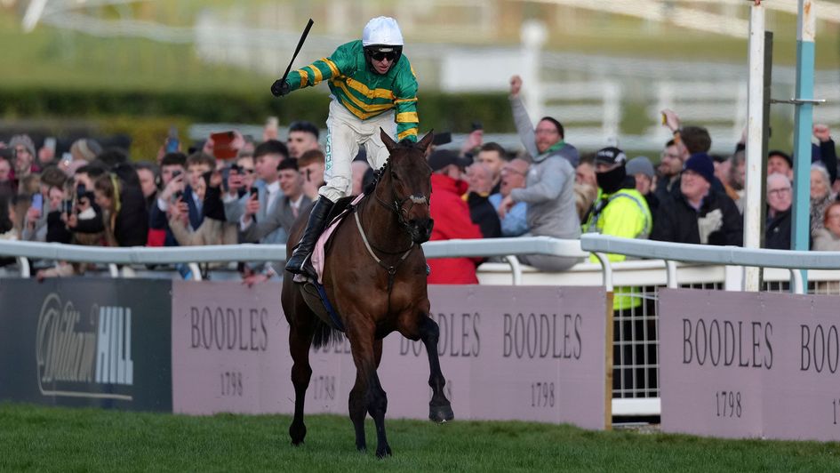 Inothewayurthinkin storms home to win the Boodles Cheltenham Gold Cup