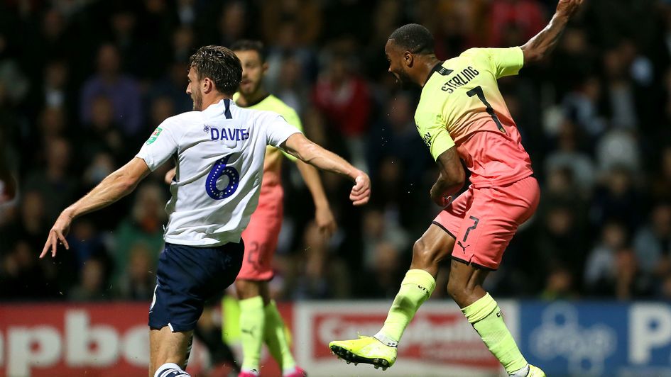 Raheem Sterling scores v Preston