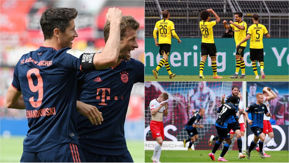 Celebrations for Bayern, Dortmund and Paderborn
