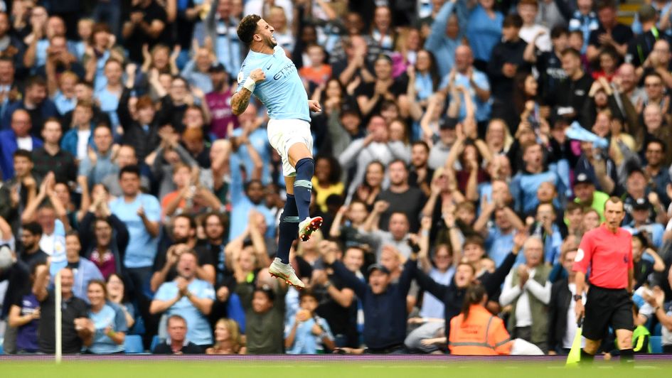 Kyle Walker celebrates in style