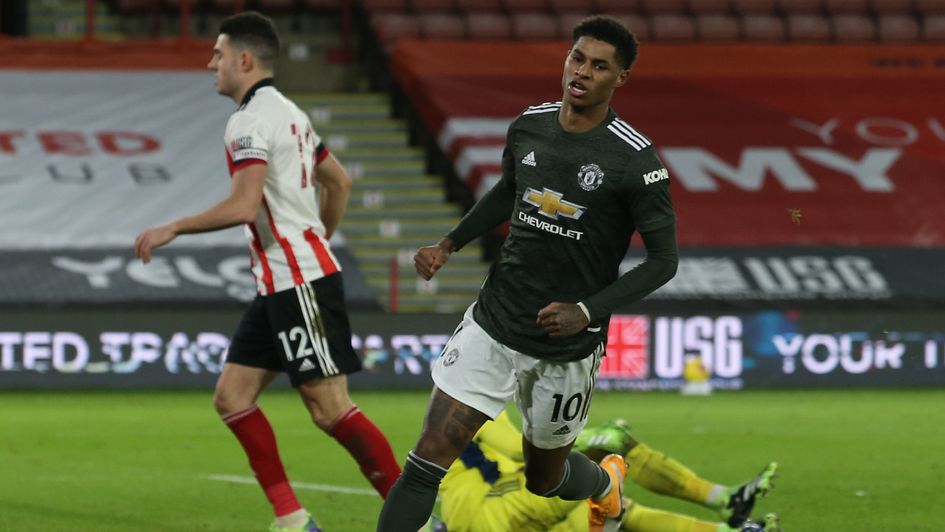 Marcus Rashford celebrates