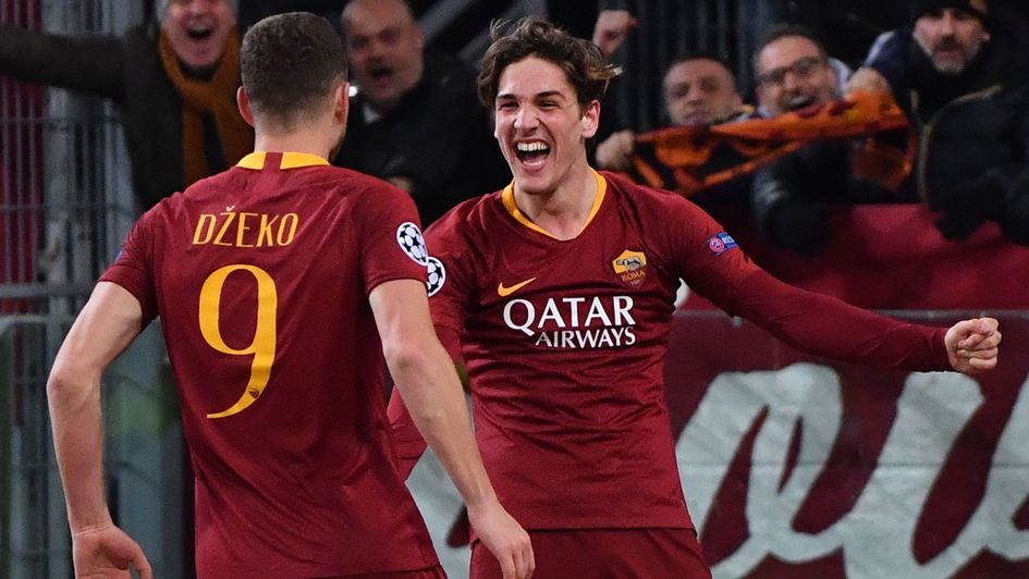 Nicolo Zaniolo scored both of Roma's goals in the first leg against Porto