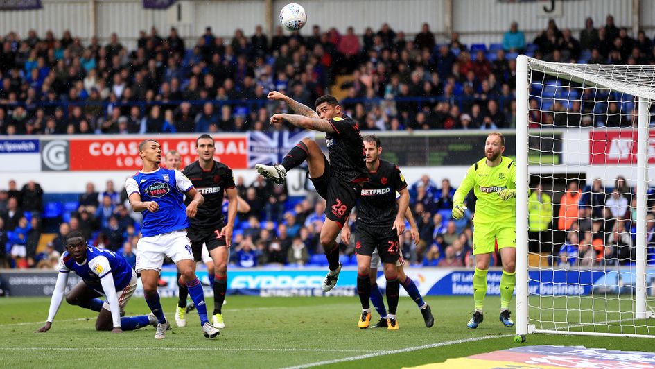 Ipswich against Bolton