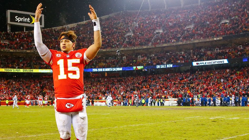 Patrick Mahomes leads the Chiefs' celebrations