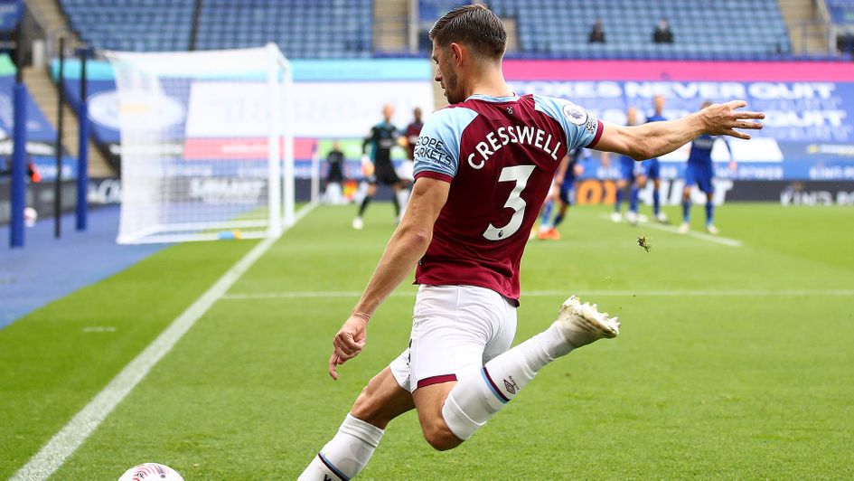 Aaron Cresswell on corner duty for West Ham