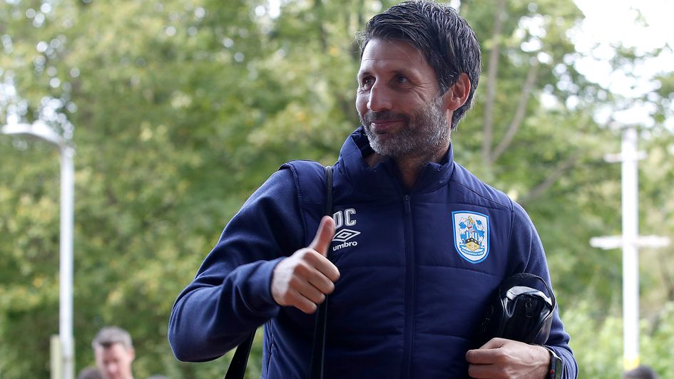 Danny Cowley arrives for his first game as Huddersfield boss