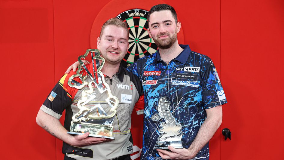 Dimitri Van den Bergh and Luke Humphries (Picture: Kieran Cleeves/PDC)