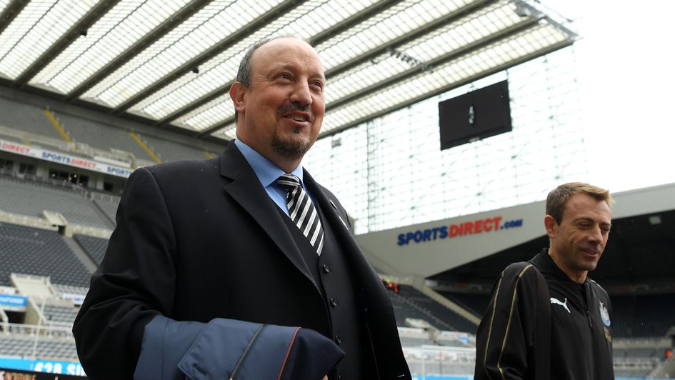 Rafa Benitez arrives at St James' Park ahead of Newcastle v Chelsea
