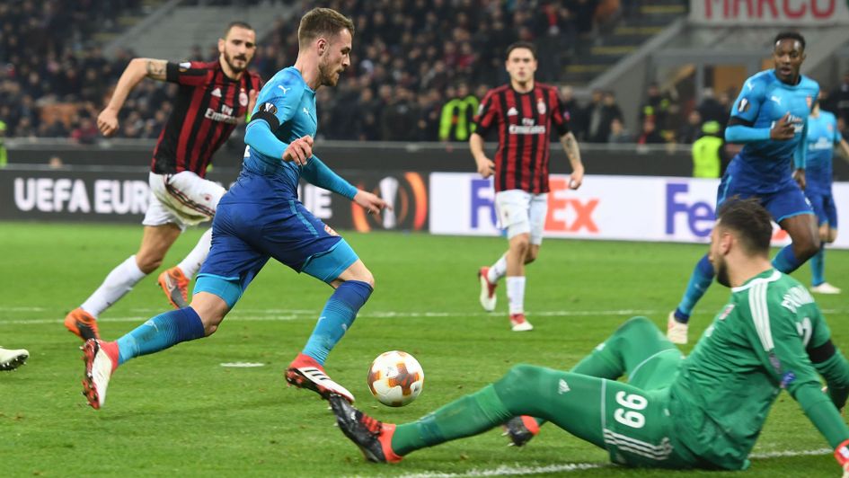 Aaron Ramsey scores Arsenal's second