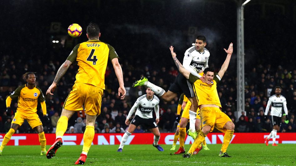 Aleksandar Mitrovic scores against Brighton
