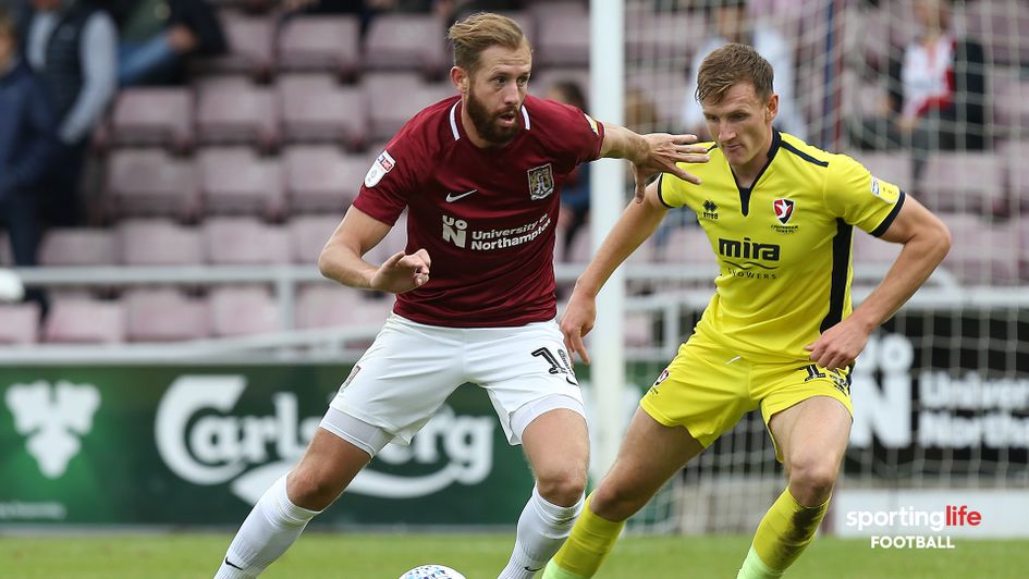 Kevin Van Veen (left) in action for Northampton