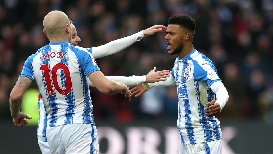 Huddersfield celebrate after scoring