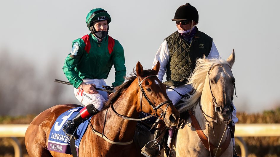 Colin Keane on Tarnawa after winning the Breeders' Cup Turf