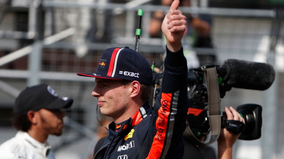 Max Verstappen celebrates