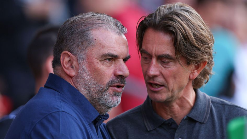 Ange Postecoglou and Thomas Frank