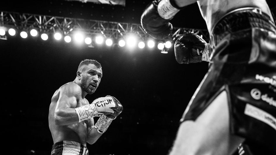 Vasiliy Lomachenko in action against Luke Campbell