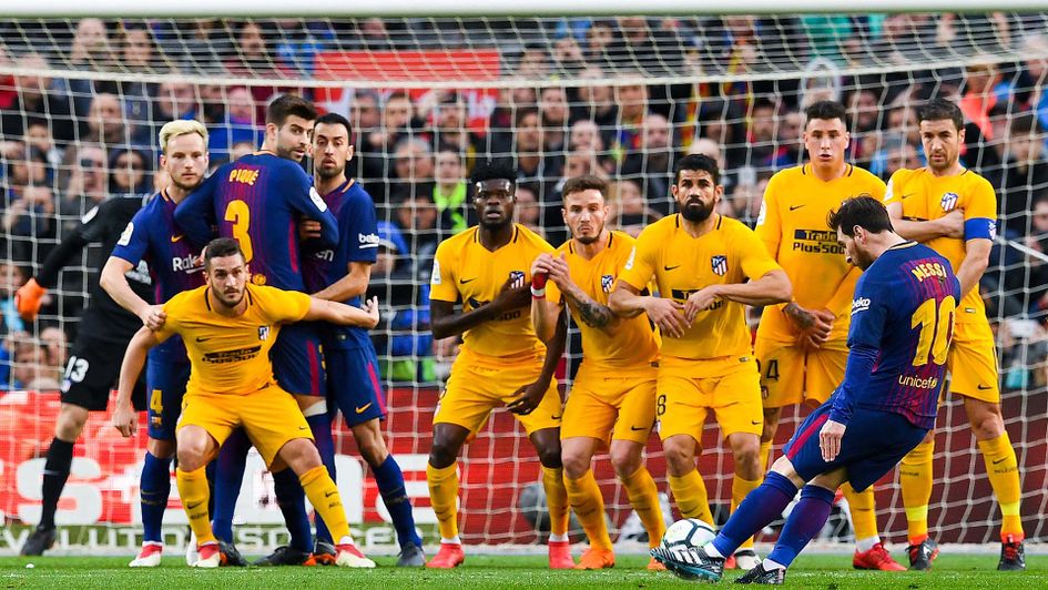Lionel Messi scores another free-kick for Barcelona