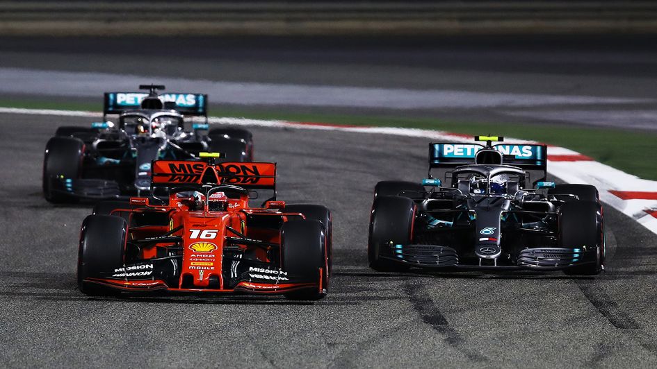 Charles Leclerc in action in the Bahrain Grand Prix