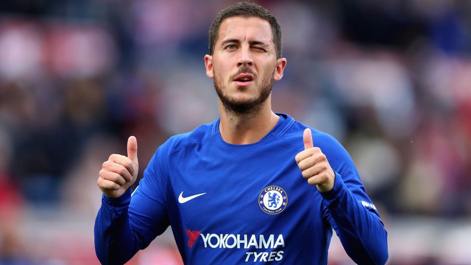 Eden Hazard celebrates