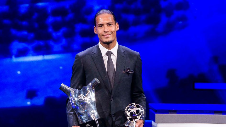 Liverpool defender Virgil van Dijk wins the UEFA Player of the Year award