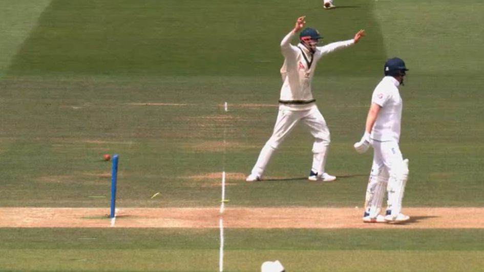 Scroll down to watch Bairstow's dismissal