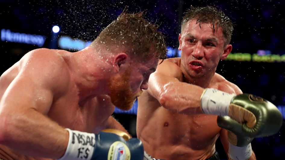 Gennady Golovkin lands a big right-hand 