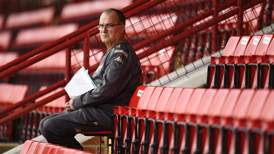 Marcelo Bielsa watches on