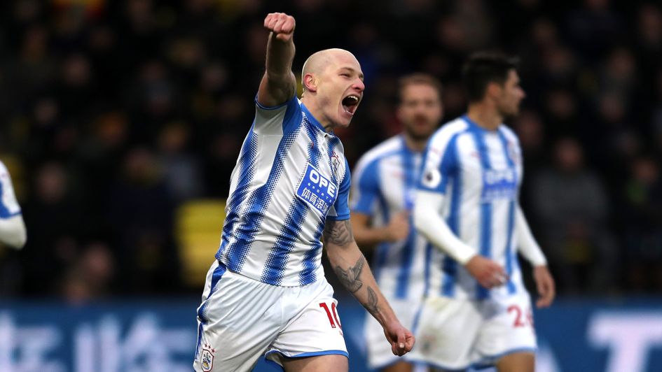 Aaron Mooy of Huddersfield Town celebrates